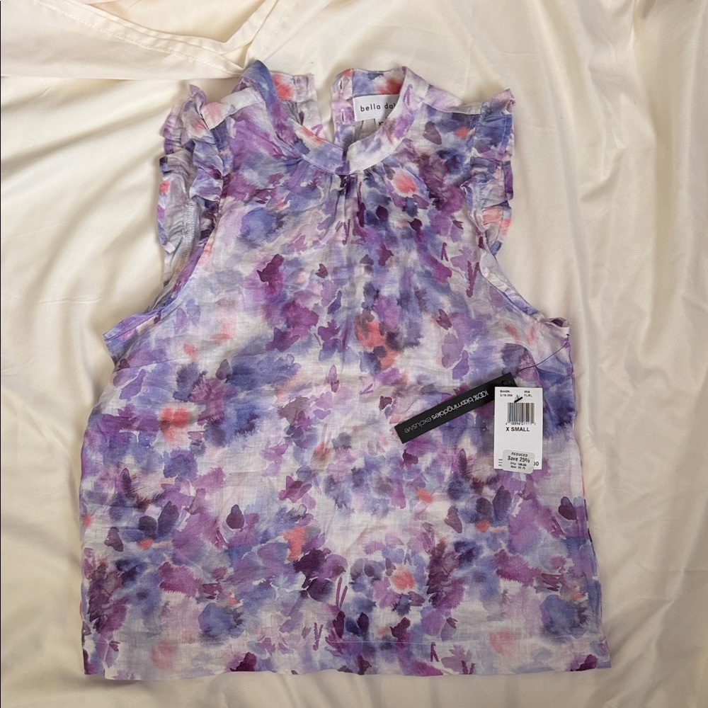 Bella Dahl Multicolor Floral Sleeveless Blouse
